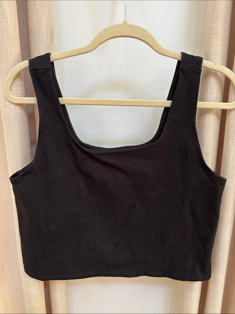 Pact organic cotton cropped tank bra top